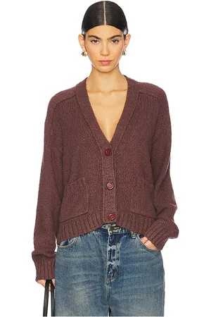 AUTUMN CASHMERE Cropped V Neck Cardigan With Pockets in . Size XL, XS.