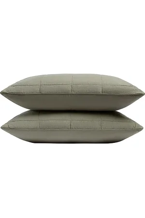 Parachute Linen Box Quilted Sham Set in . Size .