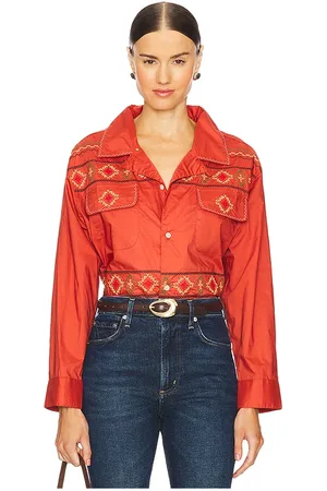 Found X REVOLVE Embroidered Button Up Shirt in . Size S.