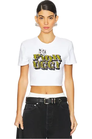 Fiorucci Rococo Print Cropped T-shirt in . Size XS.