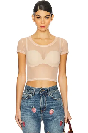 Fiorucci Embroidered Tulle Crop Top in . Size S, XL, XS.