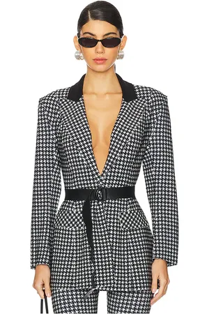 Norma Kamali Single Breasted Boy Fit Riding Jacket in Black,White. Size S, XS, XXS.
