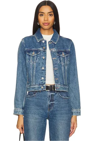 GOOD AMERICAN Shrunken Trucker Jacket in . Size XXXL/3X, XXXXL/4X.