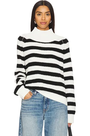 LnA Oscar Stripe Sweater in Black,White. Size M, S, XL, XS.
