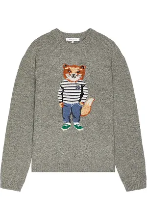 Maison Kitsuné Dressed Fox Intarsia Sweater in . Size M, XL/1X.