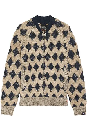 Scotch&Soda Textured Jacquard Bomber Jacket in . Size M.