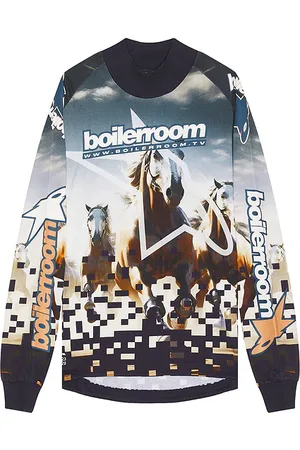 BOILER ROOM Moto-x Horse Long Sleeve Tee in . Size M, S.