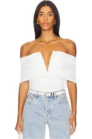 WeWoreWhat Ruched Off Shoulder Bodysuit in . Size XS.