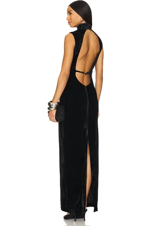 NBD Crinkled Velvet Backless Dress in . Size M, S, XL, XS, XXS.