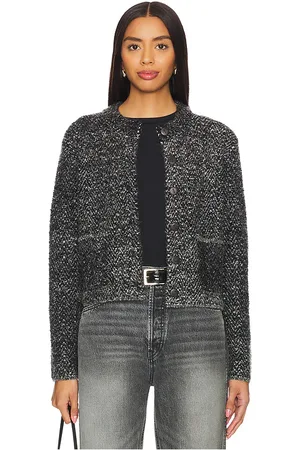 Vince Herringbone Textured Cardi Jacket in . Size M, XS.