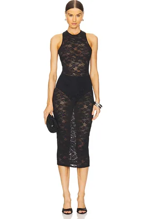 FLEUR DU MAL Le Stretch Lace Racer Tank Dress in . Size M, S, XS.