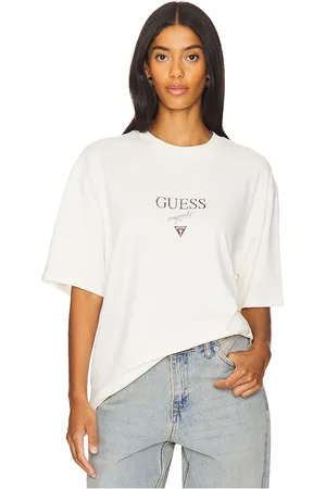 Guess Printed Baker Logo Tee in . Size M, XL/1X.