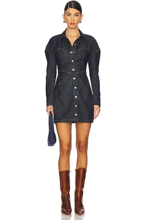 FLEUR DU MAL Denim Shirt Dress in . Size 2, 4, 6.