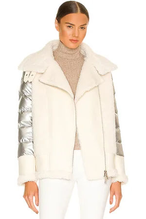 JOCELYN Faux Sherpa Moto Jacket in . Size M, S, XS.