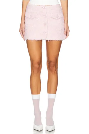 yuhan wang Fluffy Buttoned Mini Skirt in . Size M, S, XL.