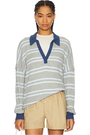 Free People X We The Free Striped Travis Polo Tee in . Size M, S.