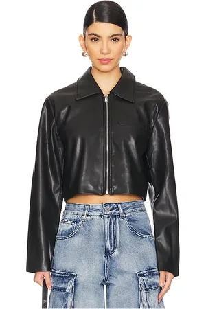 superdown X Emily Gemma Gabriella Faux Leather Jacket in . Size M, S, XL.