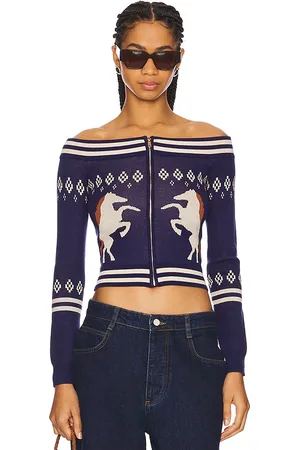 Understated Leather Horse Girl Cardigan in . Size M, S, XS.