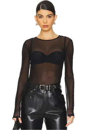 Frame Stretch Mesh Bodysuit in . Size S.