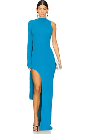 DAVID KOMA Asymmetric Cut One Sleeve Dress in . Size M.