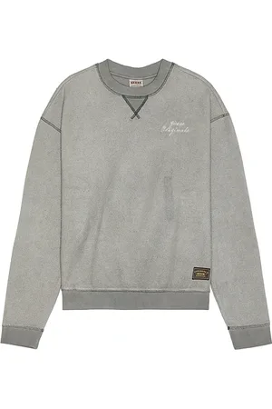 Guess Reversed Fleece Crewneck Sweater in . Size S, XL/1X.