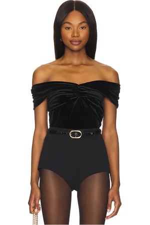 GOOD AMERICAN Velvet Off Shoulder Top in . Size 4X, L, M, S, XL, XS.