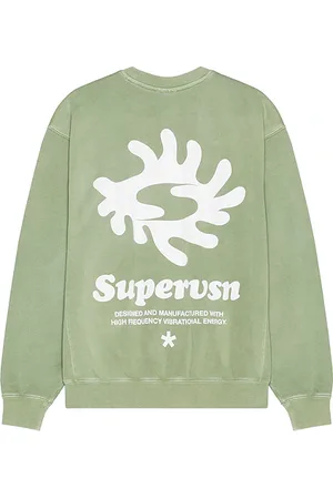 SUPERVSN Free Form Block Crewneck Sweatshirt in . Size M, XL/1X.