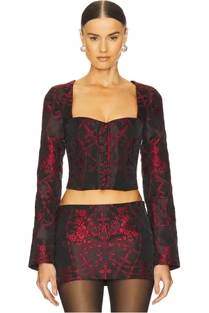 LOBA Alice Bustier in Black,Red. Size XS, XXS.