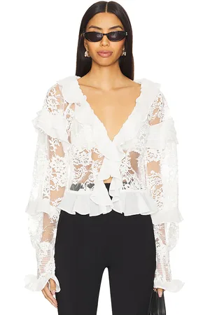 For Love & Lemons Holiday Lace Long Sleeve Top in . Size XS.