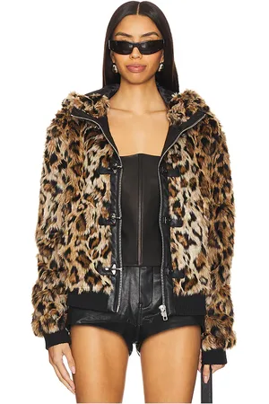 Jaded London Hooded Mendoza Faux Fur Jacket in . Size S.