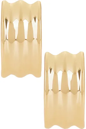 Self-Portrait Ridged Earrings in .