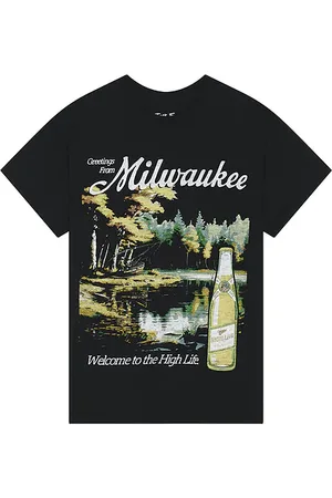 Junk Food MHL Greetings From Milwaukee T-Shirt in . Size M, S, XL/1X, XS.