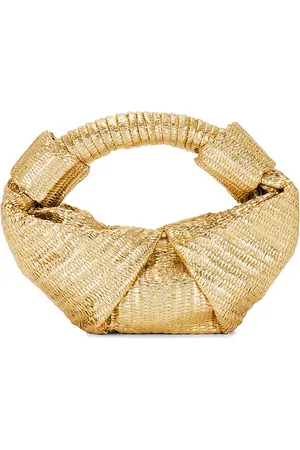 SIMON MILLER Metallic Raffia Lopsy Bag in .