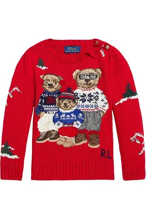 Ralph Lauren Kids Bear Family Sweater in . Size 3, 4.