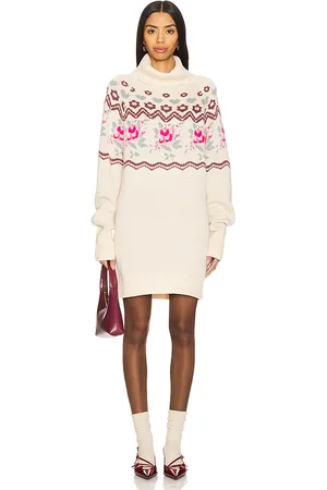 For Love & Lemons Ski Lodge Knit Oversized Sweater Dress in . Size M, S, XS.