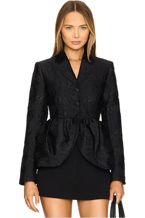 ROTATE Jacquard Draped Blazer in . Size 34, 36.