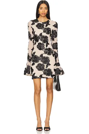 ROTATE Flower Mesh Mini Dress in . Size 36.