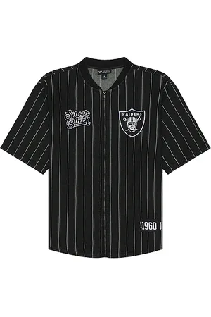 THE WILD COLLECTIVE Raiders Zip Front Top Jersey in . Size M, XL/1X.