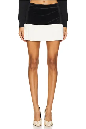 MORE TO COME Hope Mini Skirt in Black,Beige. Size M, S, XL, XS, XXS.
