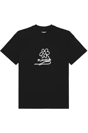 FLÂNEUR Flower Stalk T-Shirt in . Size M, S, XL/1X.
