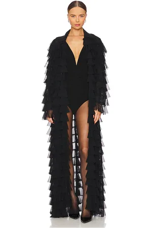 Norma Kamali Oversized All Over Ruffle Coat in . Size XS.
