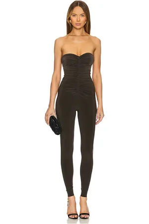 Norma Kamali Strapless Shirred Front Catsuit in . Size M, XL.