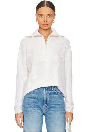 AUTUMN CASHMERE Shaker 1/2 Zip Mock Neck Sweater in . Size M, XL, XS.
