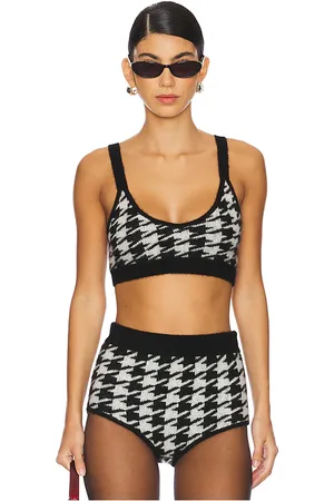 W Soro Houndstooth Bralette in . Size S, XL, XS.