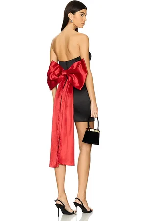 Bardot Eleni Bow Back Satin Dress in . Size 12, 2, 4, 6, 8.