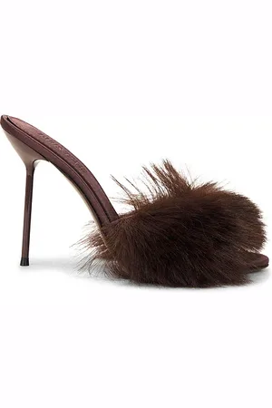 PARIS TEXAS Furry Lidia Mule in . Size 37, 40.