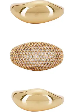 Ettika Timeless Glamour Ring Set in . Size 5, 7, 8.