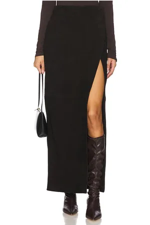 EAVES Cruz Suede Maxi Skirt in . Size M, S, XL, XS.