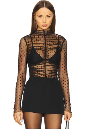 MAJORELLE Astrid Sheer Bodysuit in . Size S, XS, XXS.