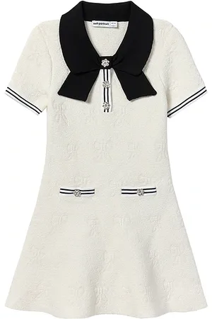 Self-Portrait Kids Jacquard Knit Dress in . Size 6/7.